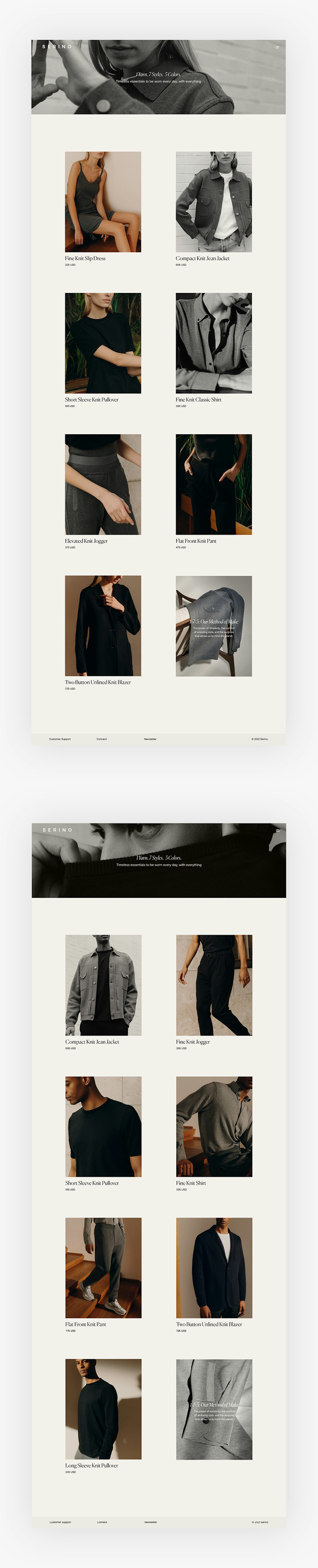Serino Studio - Ecommerce Shopify Website Design + Development Comps